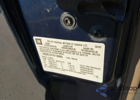 2006 Chevrolet Silverado 1500 Lt1 from USA, damaged, VIN 2GCEC13T761128869